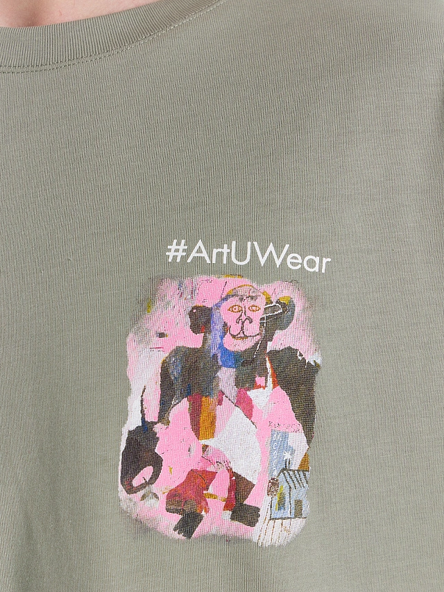 Футболка мужская серая с принтом из коллекции "#artuwear" - 4