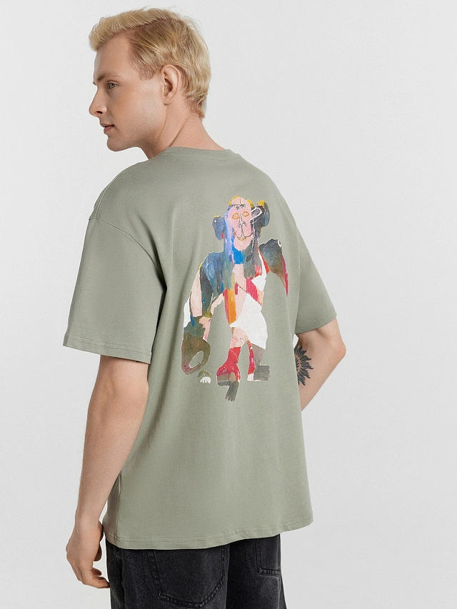 Футболка мужская серая с принтом из коллекции "#artuwear" - 6