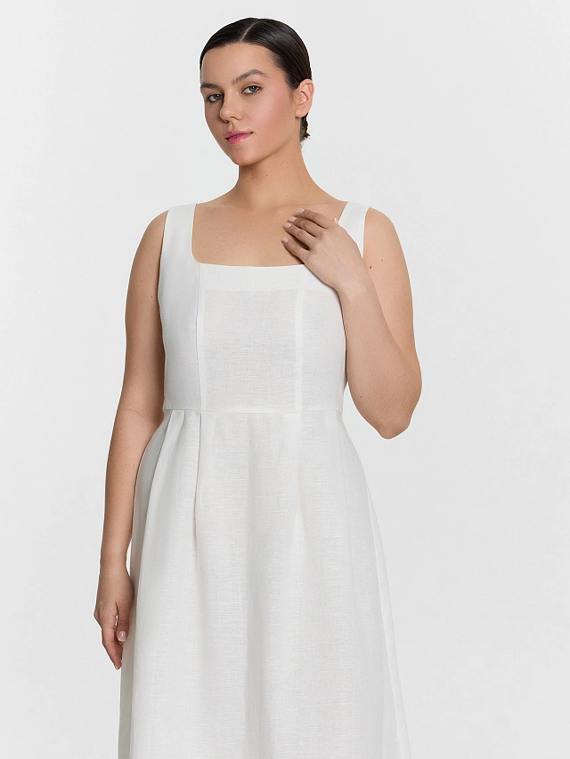 Сарафан женский белый - 4