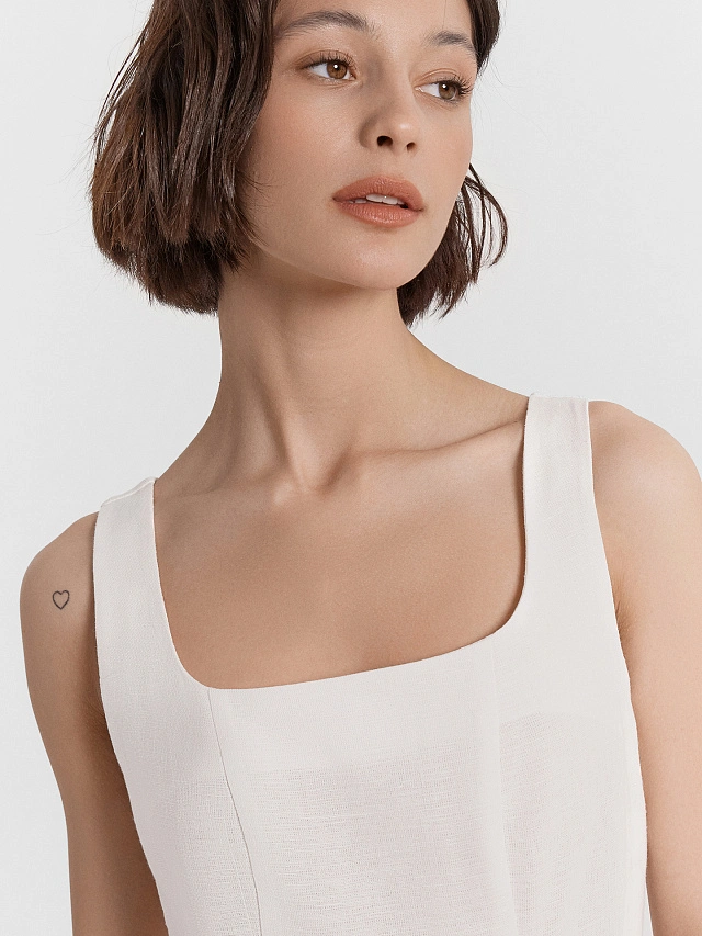 Сарафан женский белый - 5