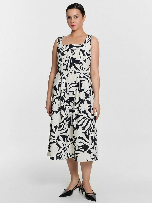 Сарафан женский с цветочным принтом - 3