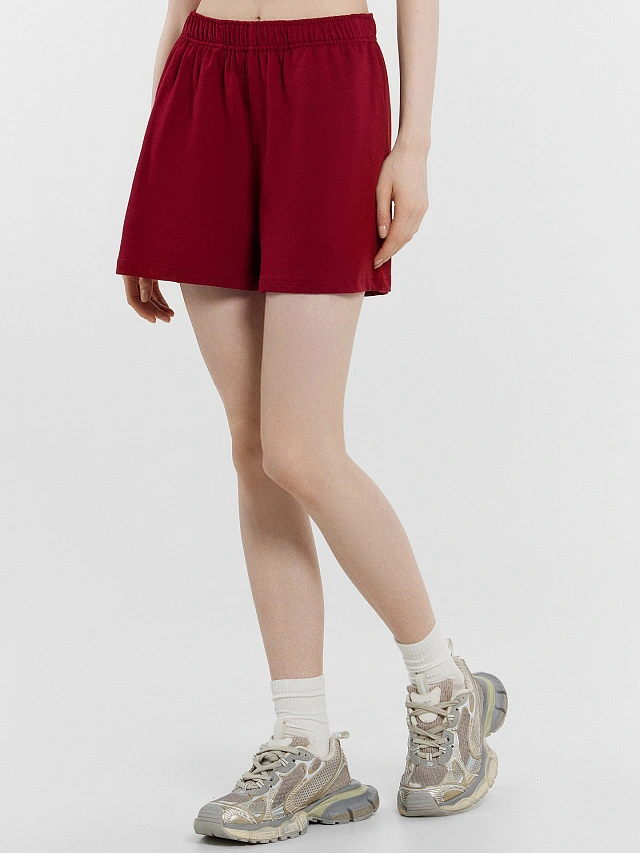 Шорты женские бордовые - 2