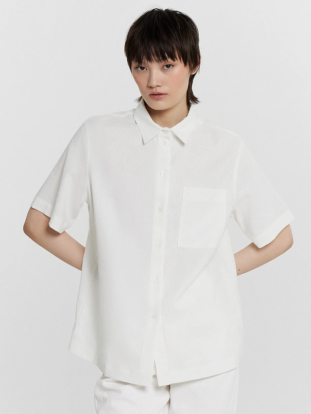 Рубашка женская белая - 2