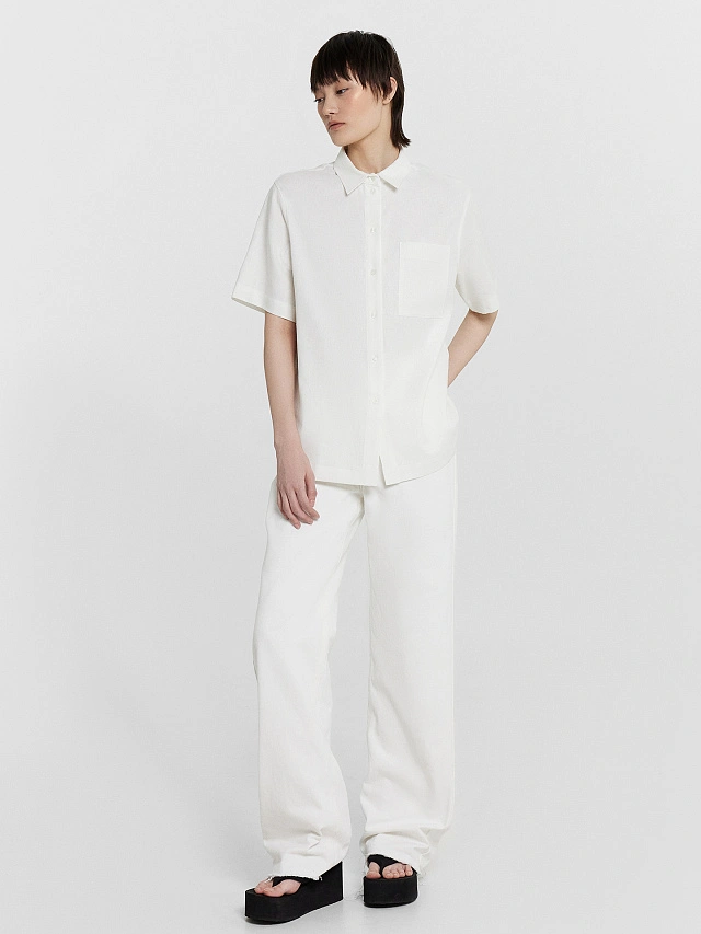 Рубашка женская белая - 4