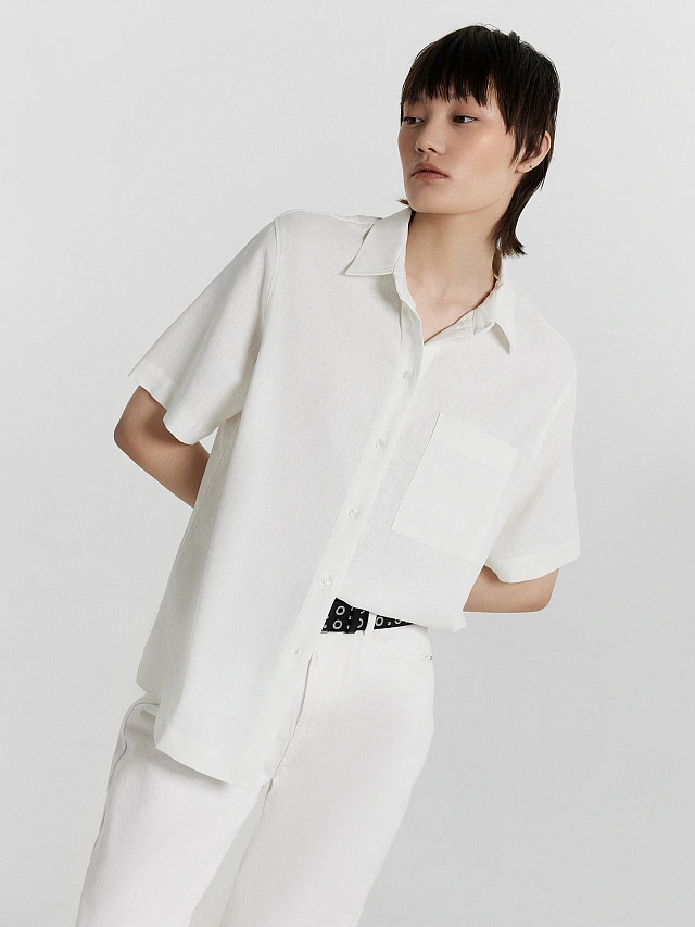 Рубашка женская белая - 6