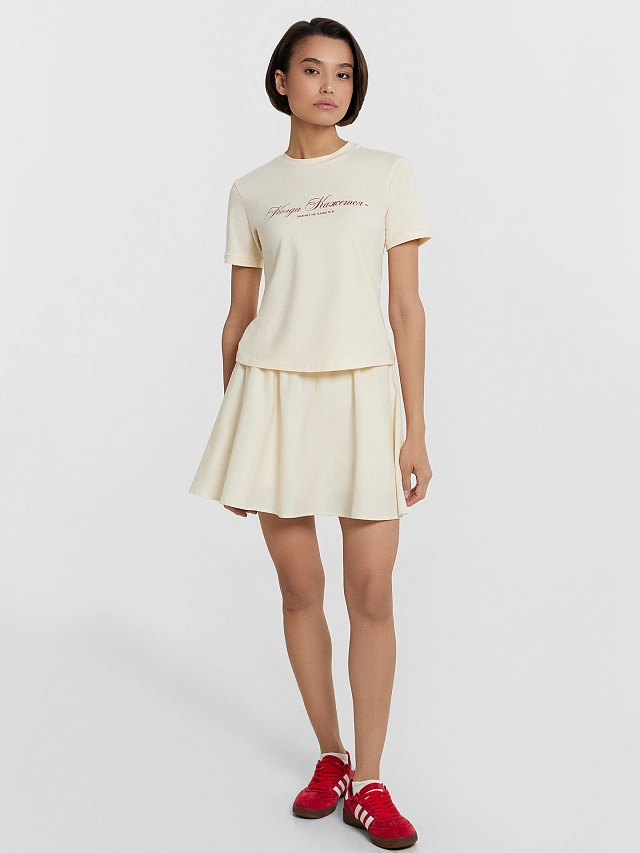 Футболка Mark Formelle x Ольга Бузова кремовая с надписью "Когда кажется - значит не кажется" - 5