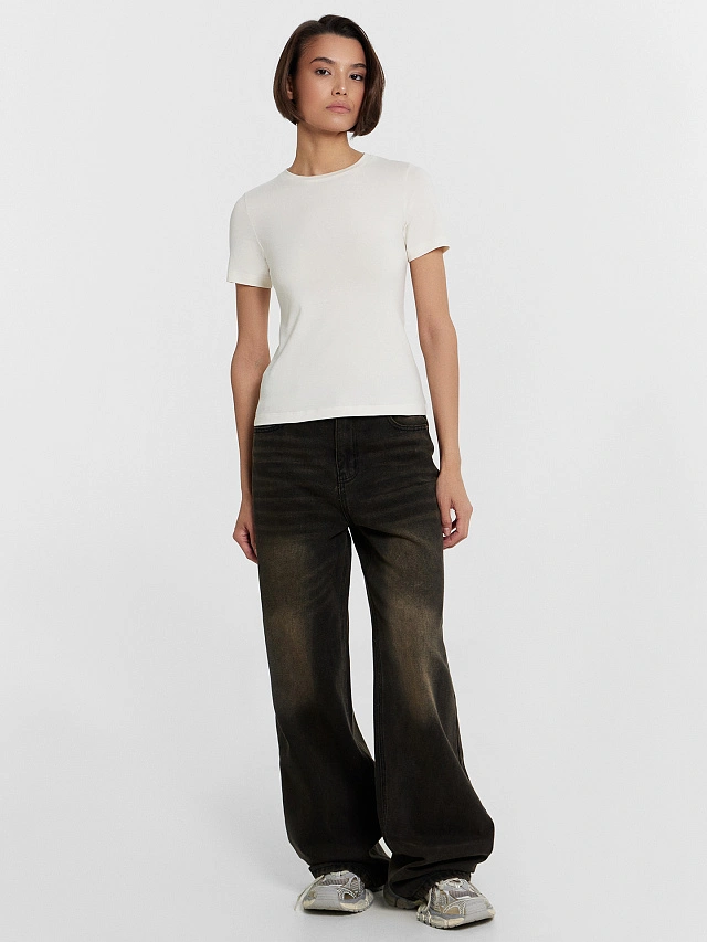 Футболка женская молочная - 3