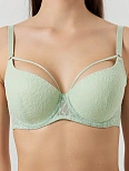 Бюстгальтер женский мятный с кружевом
