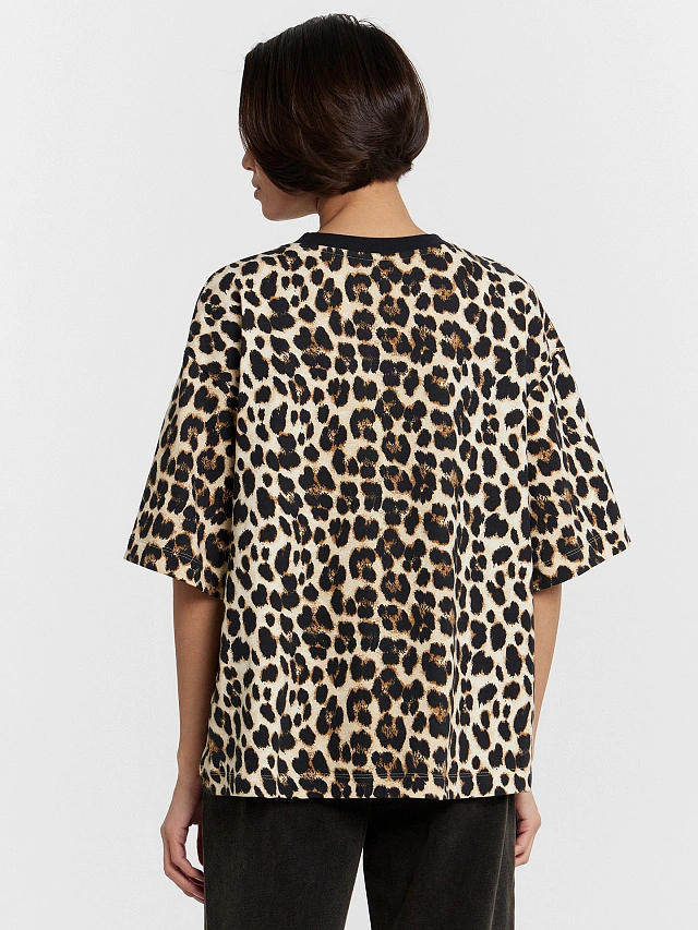 Футболка женская леопардовая с надписью "Я не буду сегодня краткой" - 2