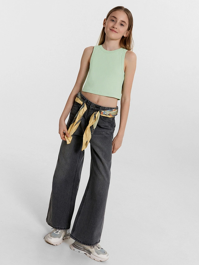 Топ для девочек салатовый - 2