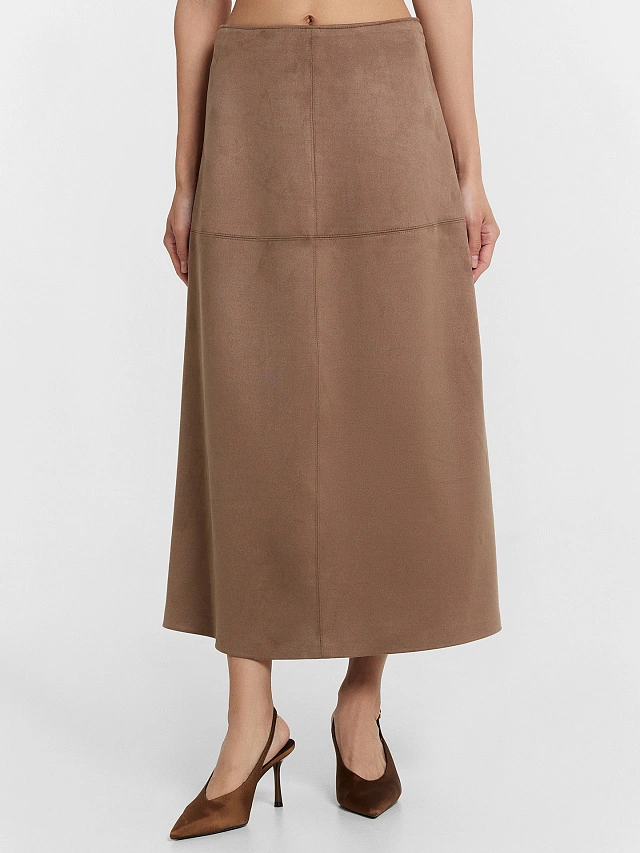 Юбка женская коричневая - 2