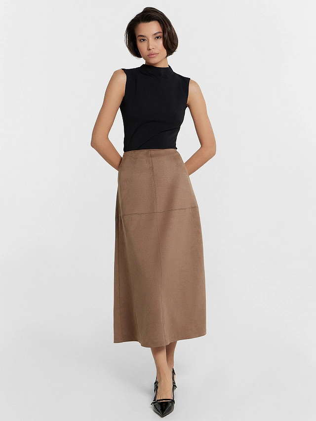 Юбка женская коричневая - 3