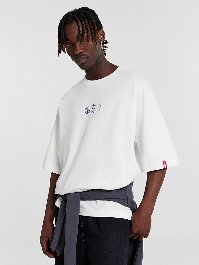 Футболка мужская белая с принтом - 6