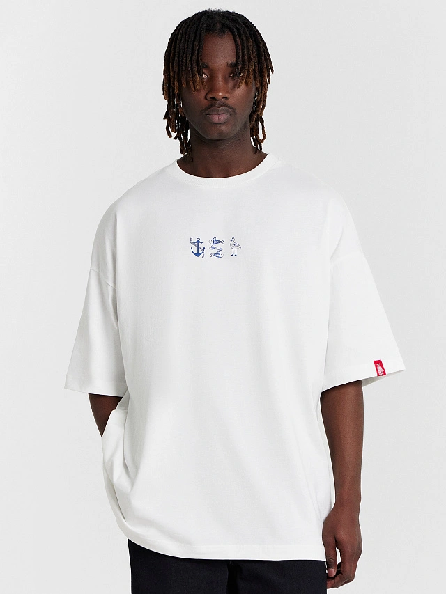 Футболка мужская белая с принтом - 7