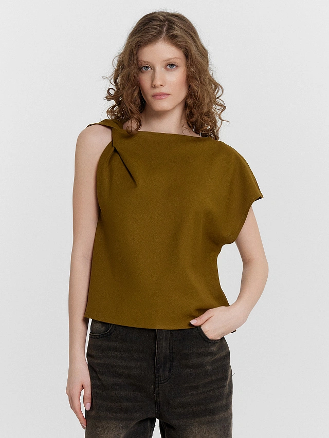 Блузка женская хаки - 2