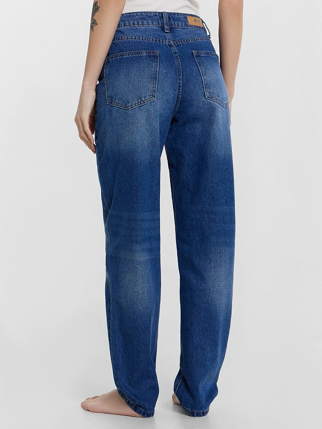 Джинсы женские Mom fit синие - 4