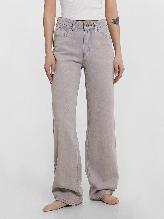 Джинсы женские прямые голубые - 2