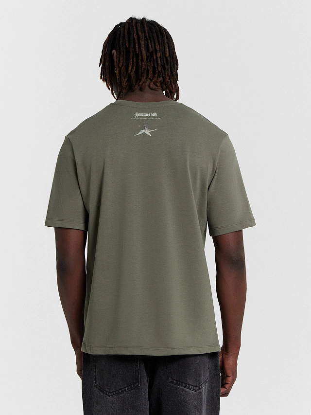 Футболка мужская зеленая с принтом - 2