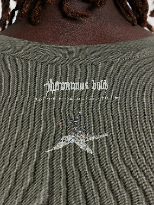 Футболка мужская зеленая с принтом - 5