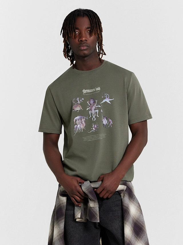 Футболка мужская зеленая с принтом - 6