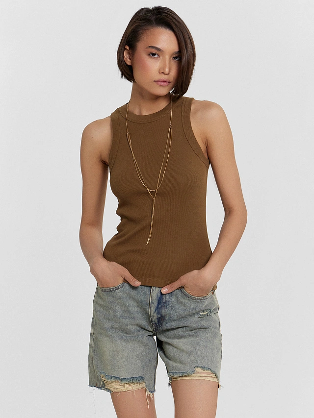 Топ женский коричневый - 5