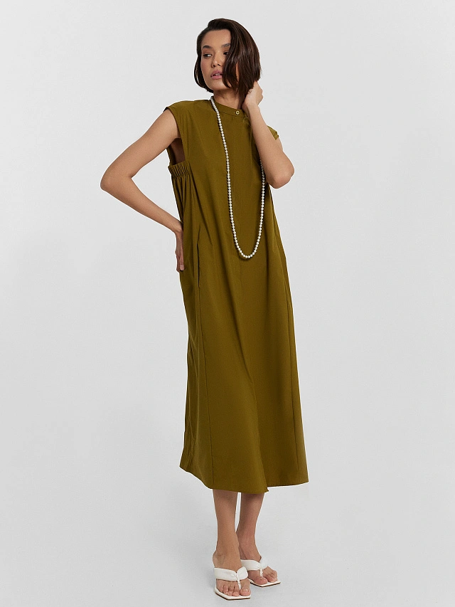 Платье женское хаки - 9