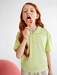 Поло для девочек лимонное