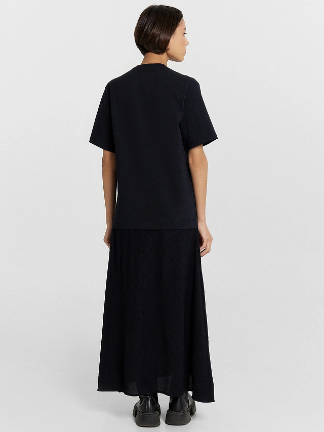 Платье миди женское черное - 2