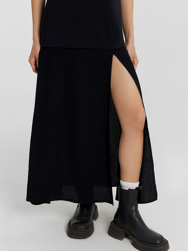 Платье миди женское черное - 4