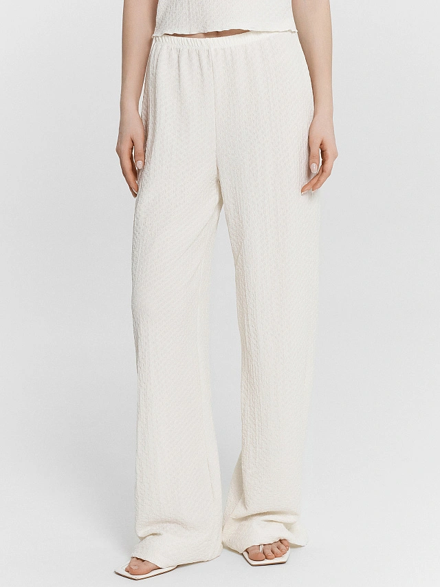 Брюки женские кремовые - 3