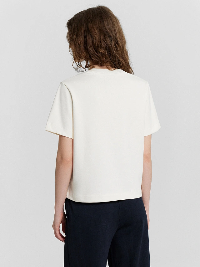 Футболка женская кремовая - 2