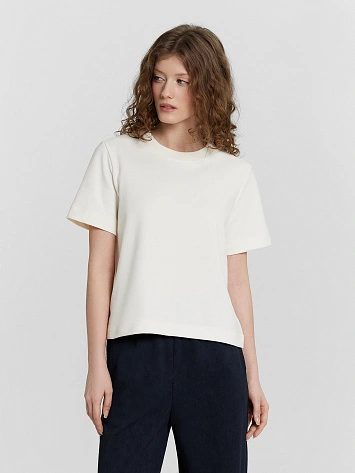 Футболка женская кремовая