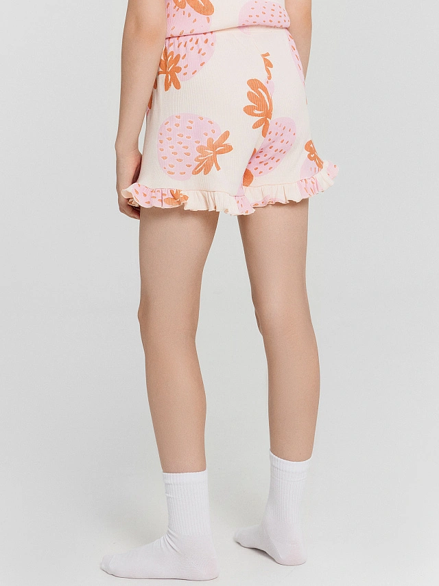 Комплект домашний для девочек розовый с принтом - 4