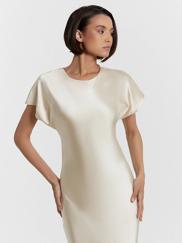 Платье женское кремовое - 4