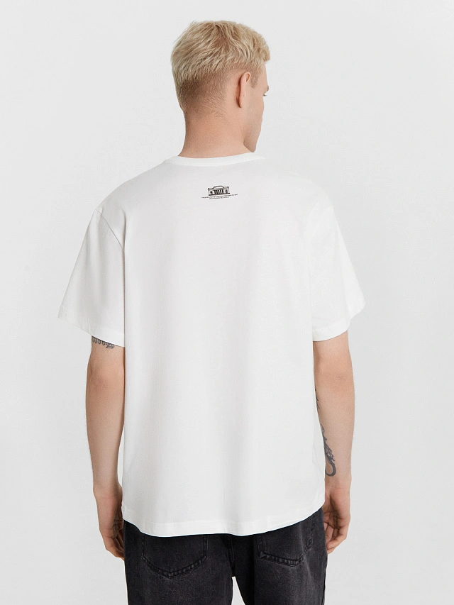 Футболка мужская белая с принтом в виде картины "Дорога, Юдель Пэн" - 3