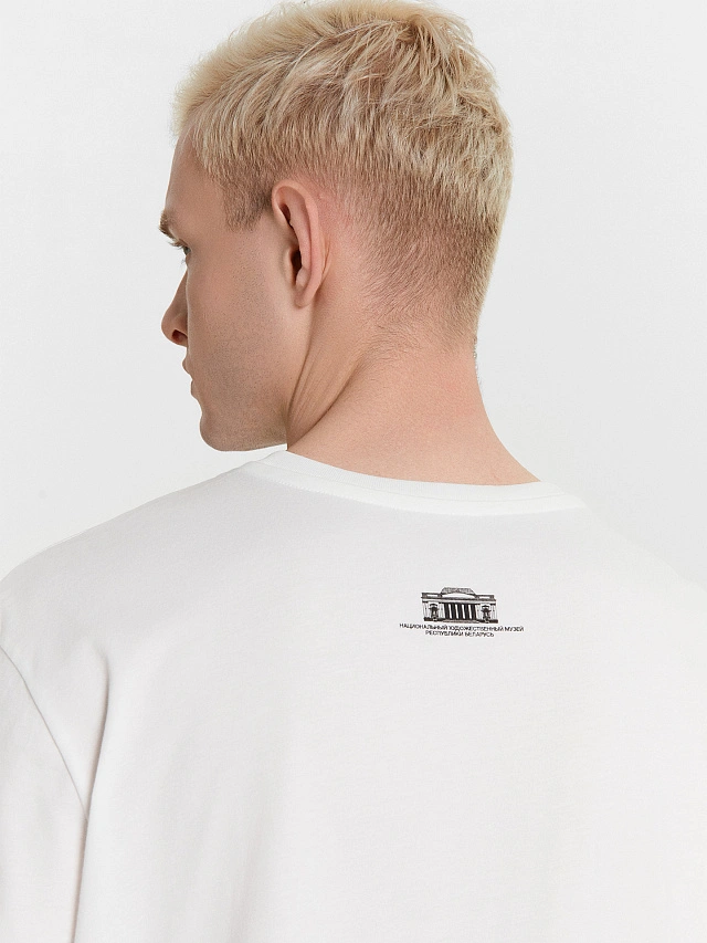 Футболка мужская белая с принтом в виде картины "Дорога, Юдель Пэн" - 7