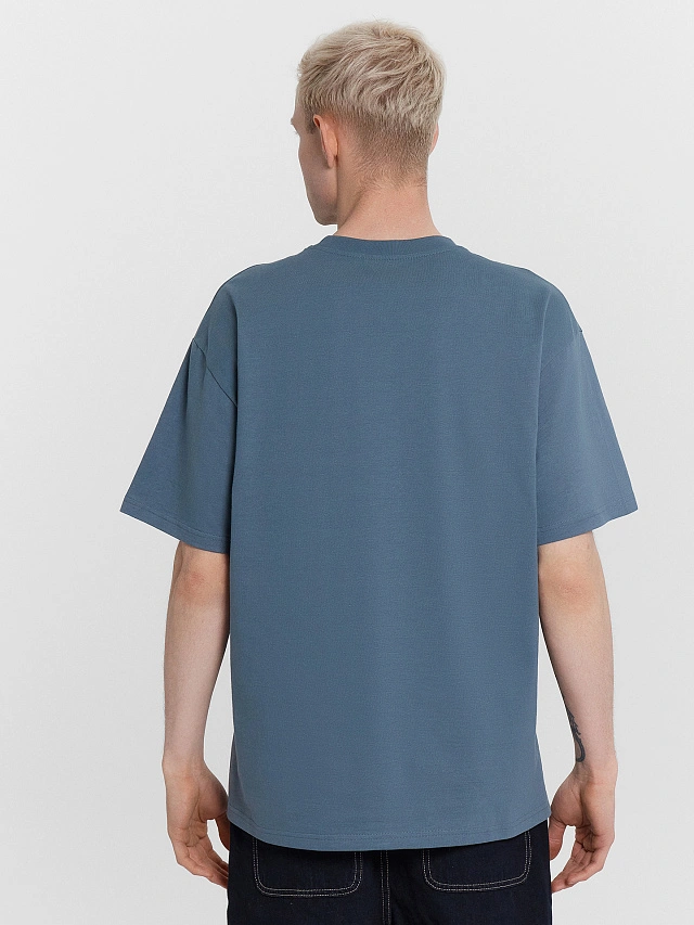 Футболка мужская синяя - 2