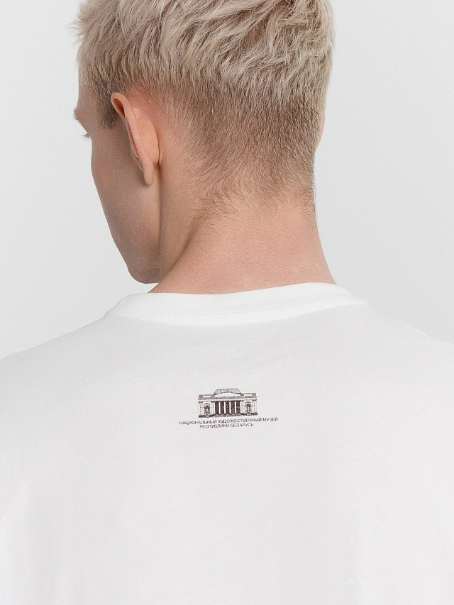 Футболка мужская белая с принтом в виде картины "Ночь на острове Родос, Иван Айвазовский" - 6