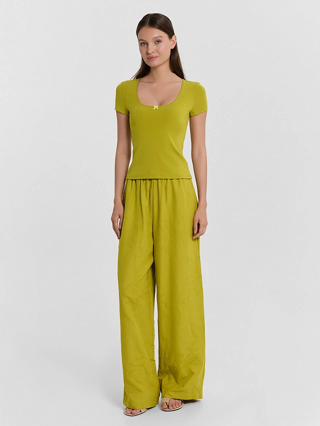 Брюки женские зеленые - 7