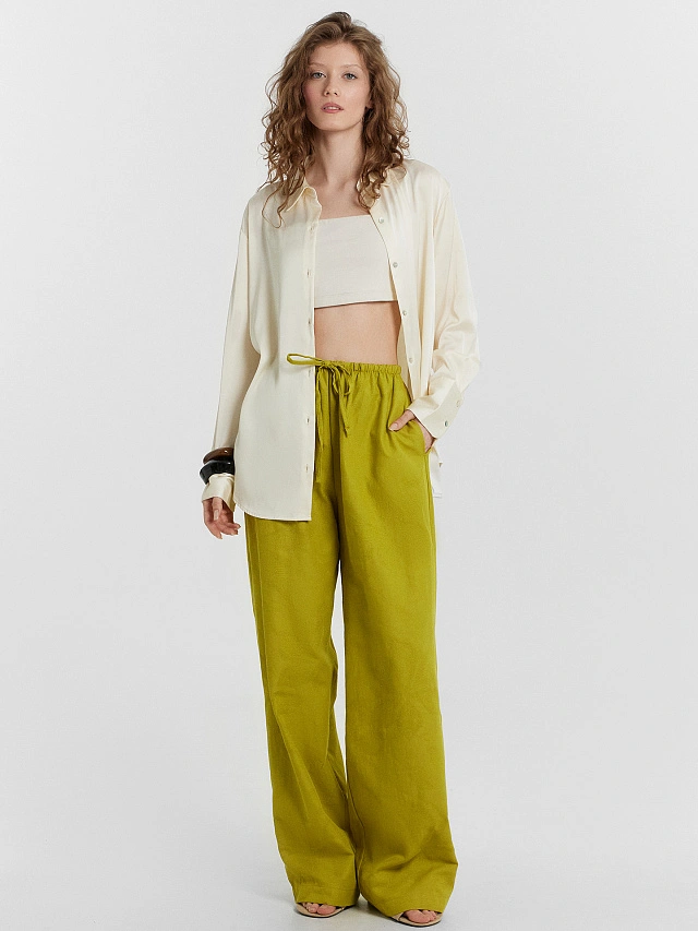 Брюки женские зеленые - 8