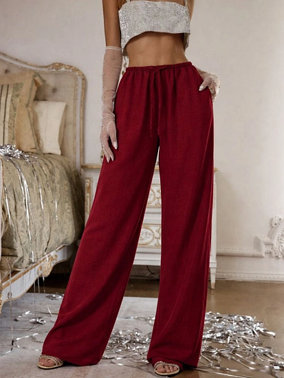 картинка Брюки женские бордовые  от магазина стильной одежды Mark Formelle