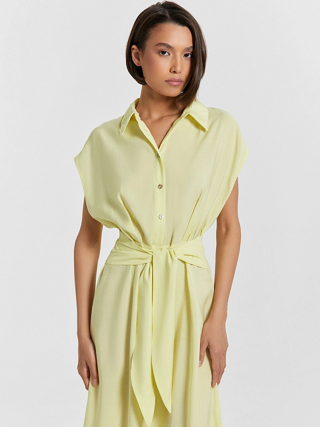 Платье женское желтое - 4