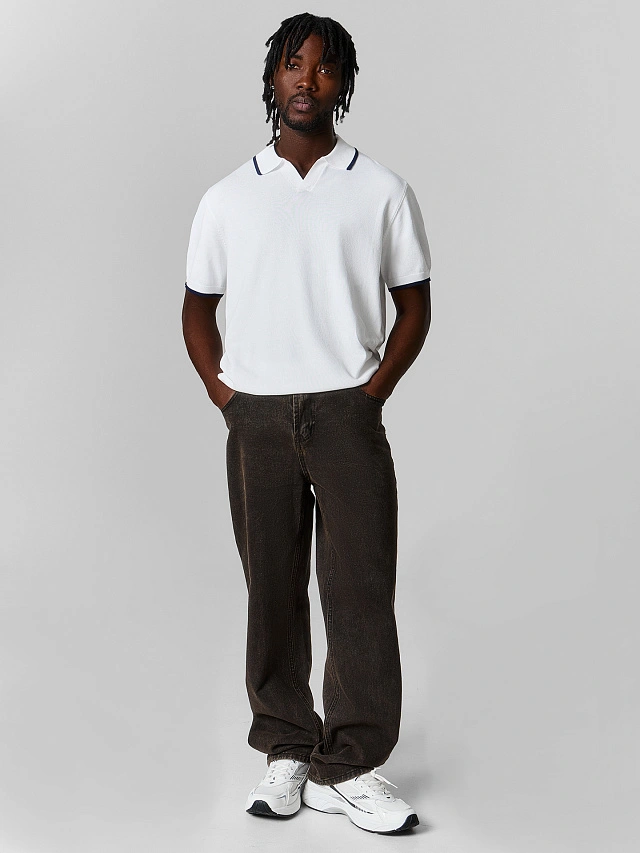 Поло мужское кремовое - 3