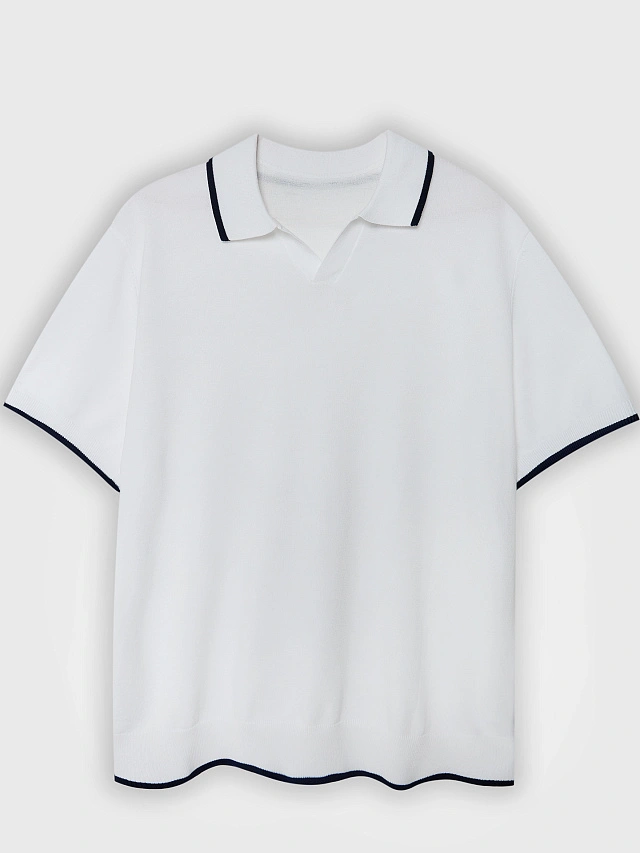 Поло мужское кремовое - 5