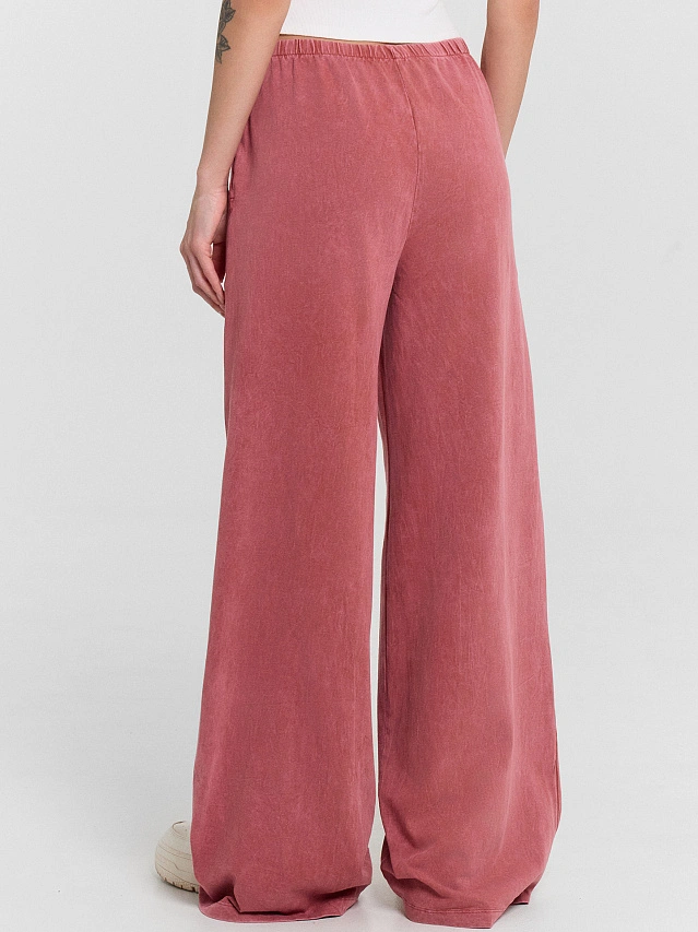 Брюки женские терракотовые с обработкой эйсид - 2