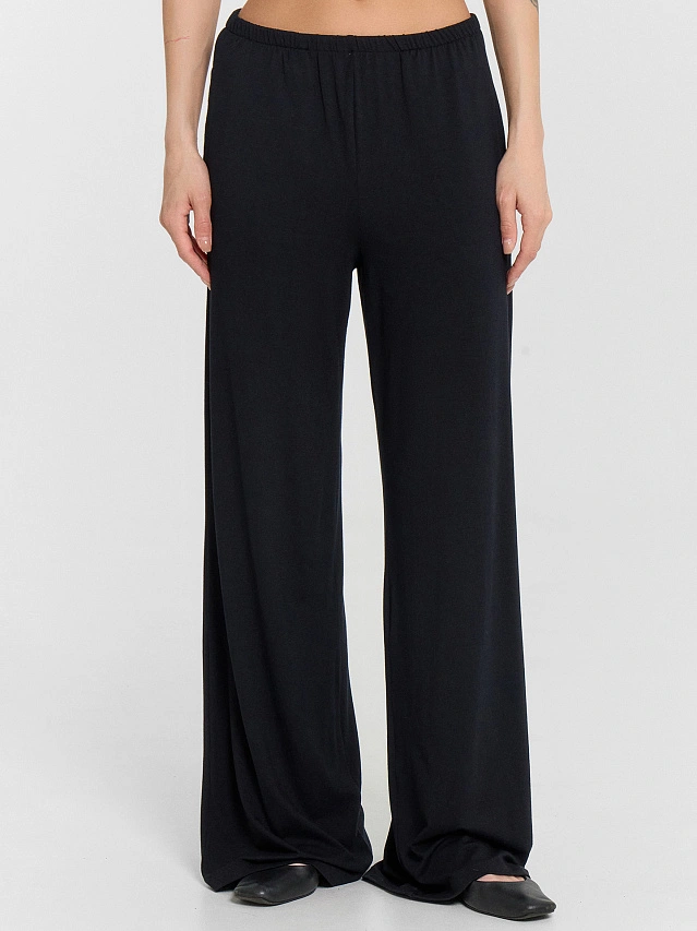 Комплект женский черный: лонгслив и брюки - 4