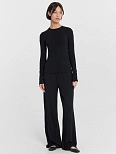 Комплект женский черный: лонгслив и брюки