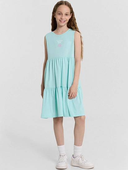 картинка Платье для девочек голубое  от известного бренда одежды для девочек Mark Formelle