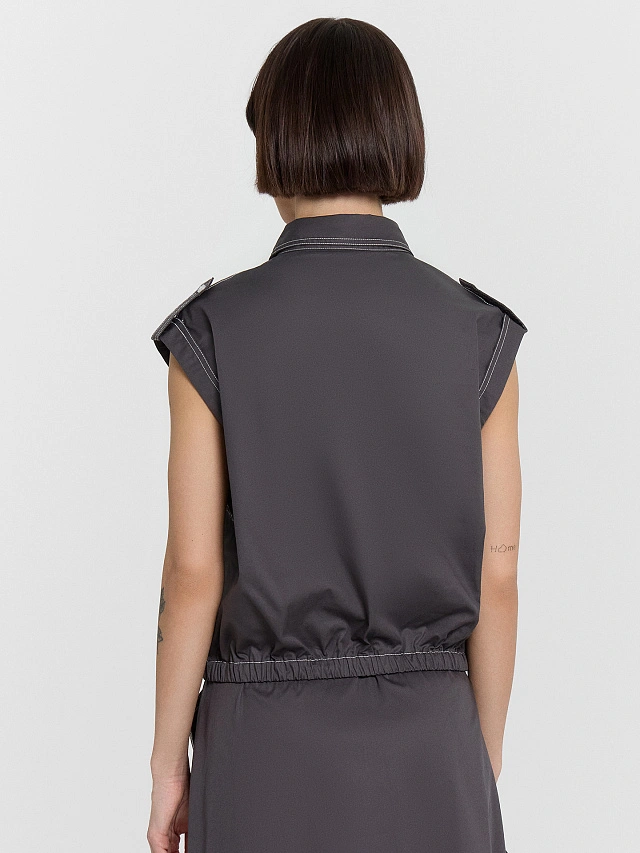 Блузка женская серая - 2