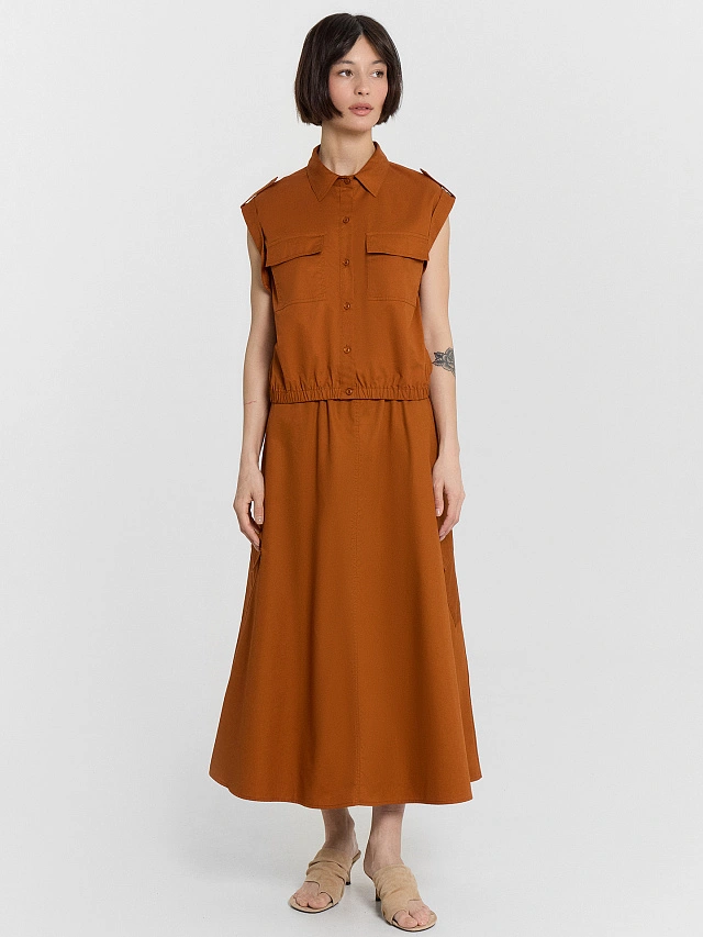 Блузка женская коричневая - 3